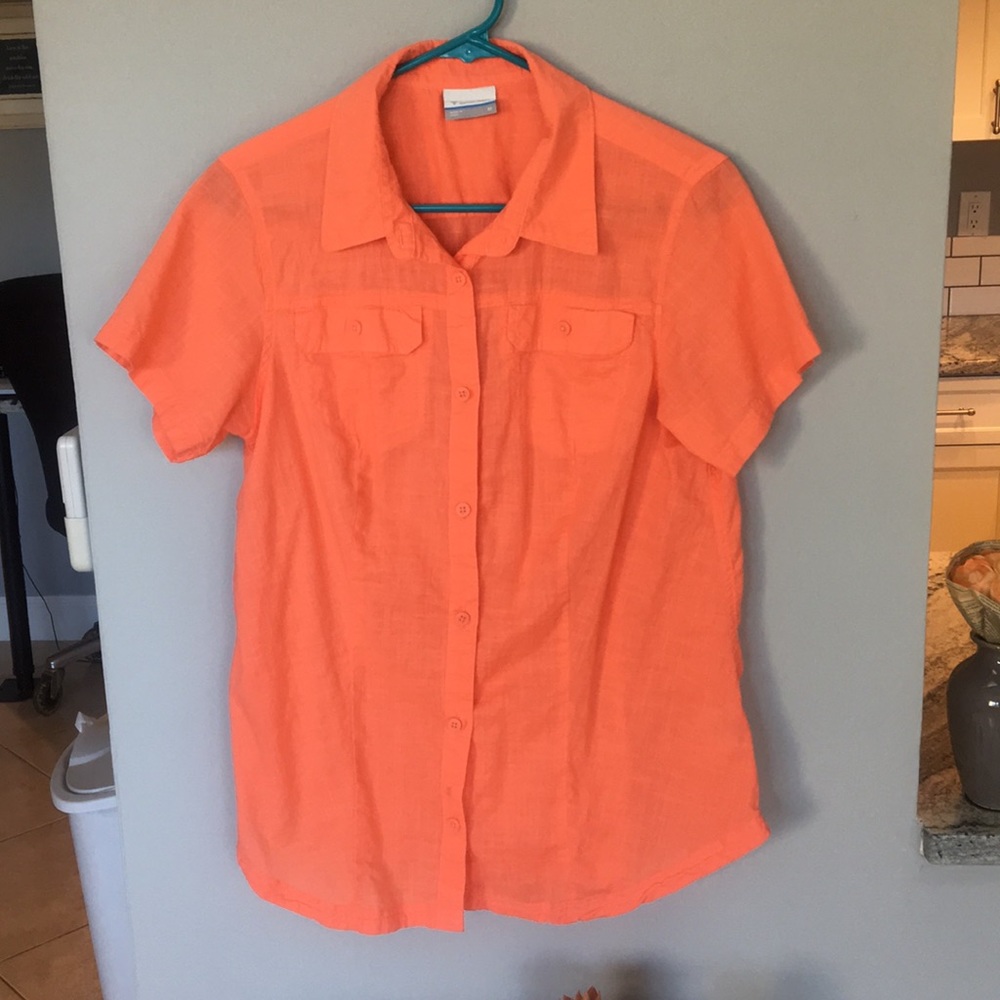 🍑 Peach Columbia Button Down